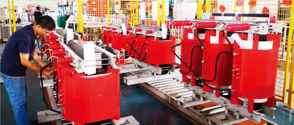 Cast-resin transformer assembly line